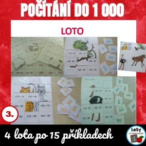 Přičítání a odečítání desítek - loto