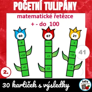 Početní tulipány - počítání do 100