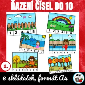 Řazení čísel do 10 - skládačky