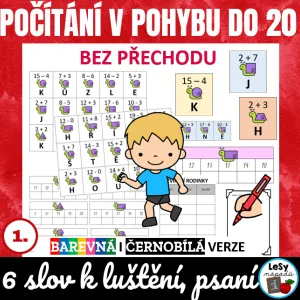 Počítání v pohybu do 20 - zvířecí rodinky