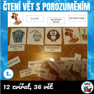 Věty o zvířatech - čtení s porozuměním