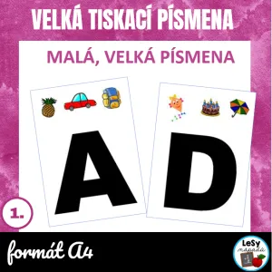 Velká tiskací písmena - formát A4 s obrázky