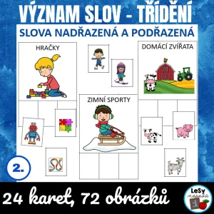Význam slov - slova nadřazená a podřazená