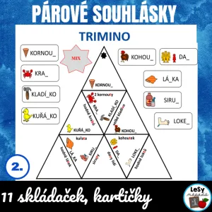 Párové souhlásky - skládačka s obrázky
