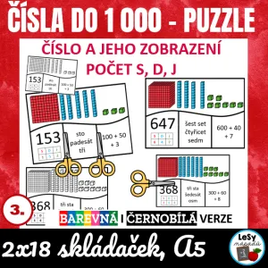 Čísla do 1 000 - puzzle