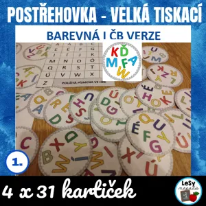 Postřehovka  - velká tiskací písmena