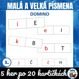 Malá a velká tiskací písmena - domino