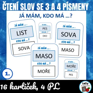 Čtení slov - Já mám, kdo má ...?