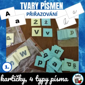 Tvary písmen - kartičky