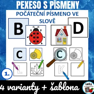 Pexeso s písmeny