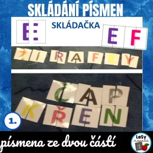 Skládání písmen ze dvou částí