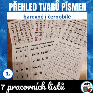 Přehled tvarů písmen