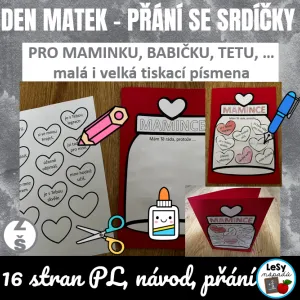 Přání pro maminku se srdíčky