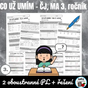 Co už umím - Čj, Ma 3. ročník