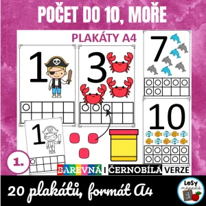 Čísla do 10 - plakáty, moře