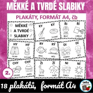 Měkké a tvrdé slabiky, plakáty čb