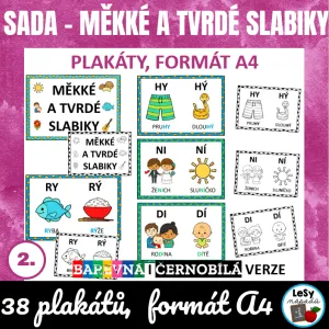 SADA - měkké a tvrdé slabiky, plakáty