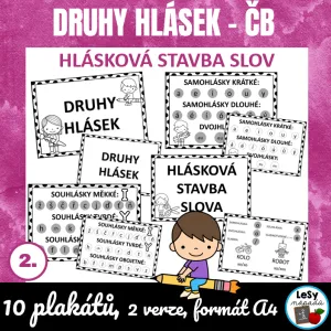 Dělení hlásek - čb plakáty