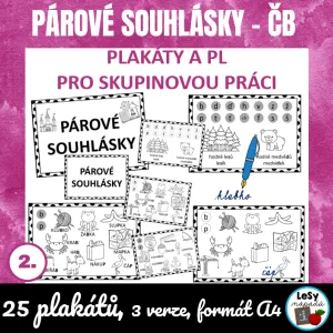 Párové souhlásky - čb plakáty
