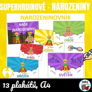 Superhrdinové - narozeninovník