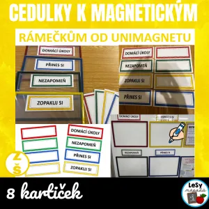 Cedulky k magnetickým rámečkům, zdarma