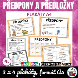 Předpony a předložky - plakáty
