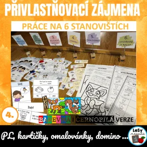 AJ Přivlastňovací zájmena - práce na stanovištích