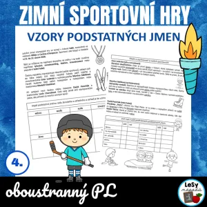 Zimní sportovní hry - vzory podstatných jmen, zdarma