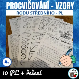 Procvičování - vzory rodu středního, PL