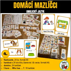 AJ: Domácí mazlíčci - flashcards a hry