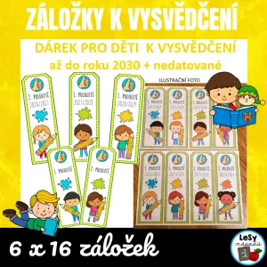 Záložky k vysvědčení až do roku 2030, včetně nedatovaných