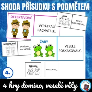 Shoda přísudku s podmětem - domino