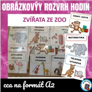 Rozvrh hodin - zvířata ze ZOO