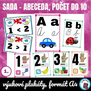 SADA výukových plakátů - abeceda, počet do 10 