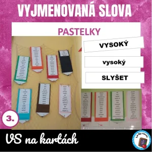 Pastelky s vyjmenovanými slovy