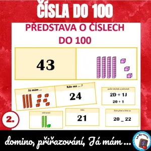 Představa o číslech do 100 hravě