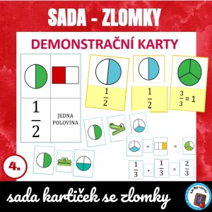 SADA - demonstrační karty se zlomky