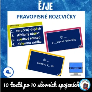 Pravopisné rozcvičky - ě/je