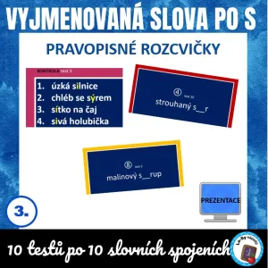 Pravopisné rozcvičky - vyjmenovaná slova po S 