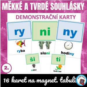 Měkké a tvrdé slabiky - karty 