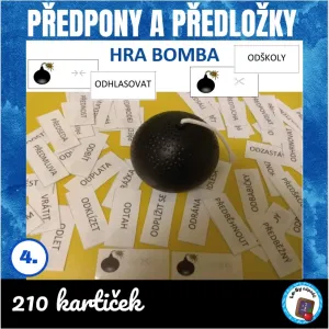 Předpony a předložky - hra bomba