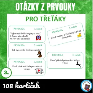 Otázky z prvouky pro třeťáky