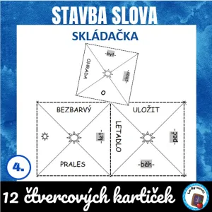 Stavba slova - čtvercová skládačka