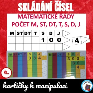 Skládání čísel - řády čísel do milionu