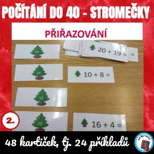 Počítání do 40 - stromečky