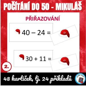 Počítání do 50 - Mikuláš