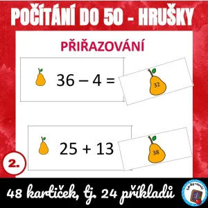 Počítání do 50 - hrušky