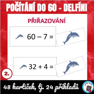 Počítání do 60 - delfíni