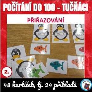 Počítání do 100 - tučňáci a ryby