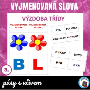 Vyjmenovaná slova - pásy s učivem